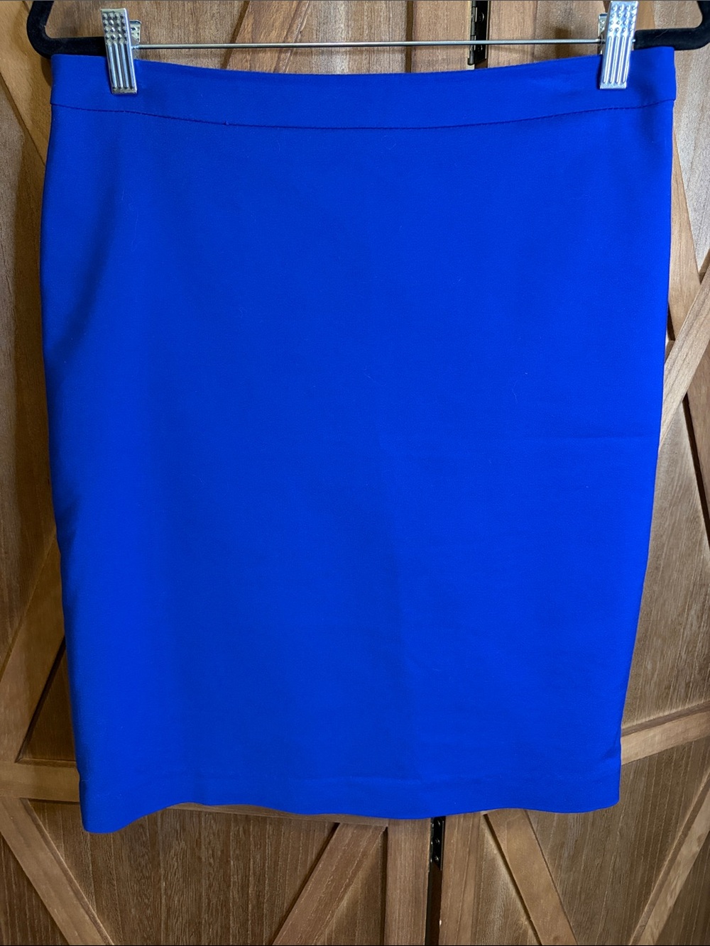 CLEO PETITES Royal Blue Pencil Skirt Lined Office Career Workwear SIZE 8